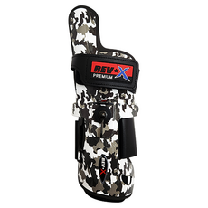 REV-X Lordfield 高級眼鏡蛇迷彩保齡球護腕 右手, 黑色+灰色+卡其色+白色