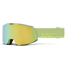 100% SNOWCRAFT Aura HiPER Mirror w Bonus HiPER Pink Turquoise ML Mirror 雪鏡 XL, 黃金色