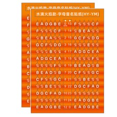 TOPPIA 多種吉他音階貼紙 HY-YM, 2個