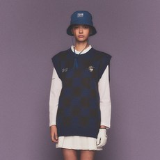 Beentrill NMC 棋盤格針織背心 BA233KV007