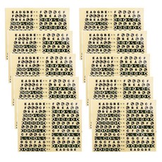 Toppia 初學者用吉他音階貼紙 字母綠, 10個