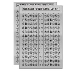 Toppia 多種吉他音階貼紙 SD-YM, 2個