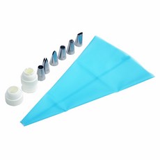Bestom 矽膠擠花袋造型花嘴套組, 1套, 藍色, 9種