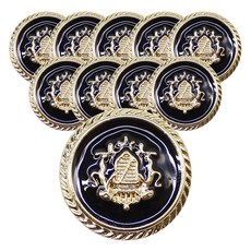 ButtonKing Monkey 鈕扣 25mm, 10個, 黑色G