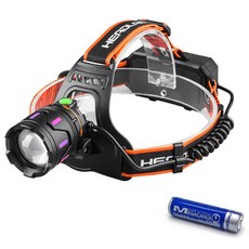 나이트큐브 충전식 등산 안전모 헤드랜턴 NH11 + 배터리 세트, 블랙, 1세트