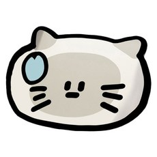 파스텔펫 반려동물 스웨트캣 흘림방지 식기매트 40 x 30 cm, 고양이, 1개