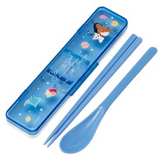 Skater 便當湯匙 + 筷子 + 收納盒組 CCS3SAAG, 迪士尼 小美人魚, 1套, 湯匙 + 筷子 + 收納盒
