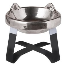 Lanboer 寵物貓碗架 5 x 13.5 cm, 銀色, 1個