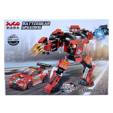 B2Wing玩具豆樂樂高相容積木 變形戰車 紅色 328片, 1個, 混色