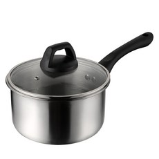 Balunfini IH電磁爐不鏽鋼三層底單柄鍋, 1個, 18cm, 混合色