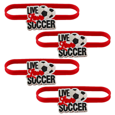 Misoroun 運動水瓶玻璃杯識別標記鍊, 4個, 足球1