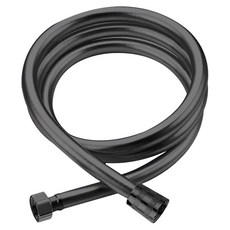 더자카 물때방지 PVC 샤워호스, 2m, 블랙