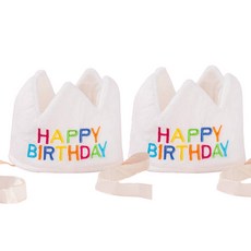 joyparty 生日皇冠, 白色, 2個