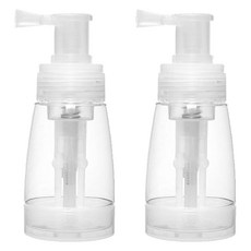 粉末噴頭噴霧瓶 140ml, 透明, 2個