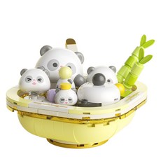 자키 팬더 마시멜로우 호환블럭, 1개, MK018