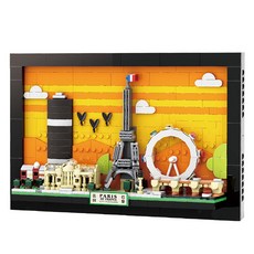 WANGE 萬格 世界城市旅行 法國巴黎 L牌相容積木, 1個, 4925wg