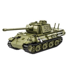 WANGE 萬格 軍事豹式重型戰車 L牌相容積木, 4517wg, 1個