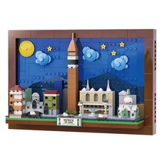 WANGE 萬格 世界城市旅行 義大利威尼斯 相容積木, 4928wg, 1個