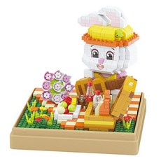 핀지싱 나노블럭 토끼농부 9943-9pzx, 1개, 혼합색상