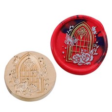 Fancy Flow 感性花與窗戶封蠟印章頭, CH17, 1個