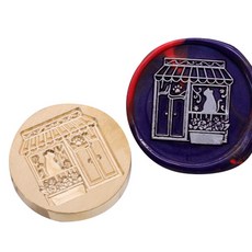 Fancy Flow 感性花與窗戶封蠟印章頭, CH14, 1個