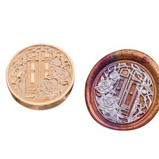 Fancy Flow 感性花與窗戶封蠟印章頭, CH02, 1個