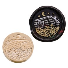 Fancy Flow 感性花與窗戶封蠟印章頭, CH21, 1個