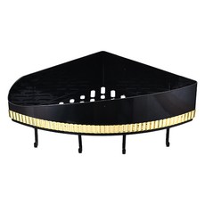 몬드스팟 욕실 무타공 코너 부착형 물빠짐 선반 거치대 YY57565, 블랙골드, 1개