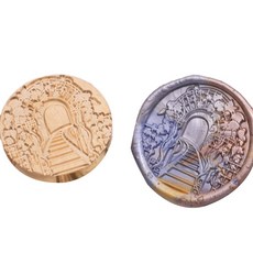 Fancy Flow 感性花與窗戶封蠟印章頭, CH01, 1個