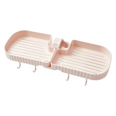 몬드스팟 욕실 주방 무타공 물빠짐 비누 세제 선반 거치대 YY57564, 핑크, 1개