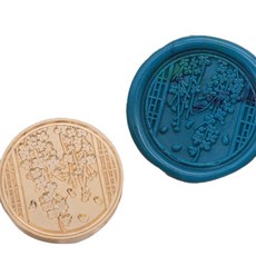 Fancy Flow 感性花與窗戶封蠟印章頭, CH11, 1個