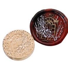 Fancy Flow 感性花與窗戶封蠟印章頭, CH28, 1個