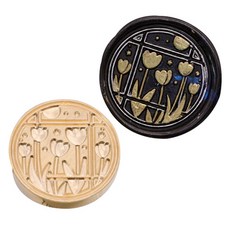 Fancy Flow 感性花與窗戶封蠟印章頭, CH23, 1個