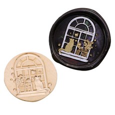 Fancy Flow 感性花與窗戶封蠟印章頭, CH20, 1個