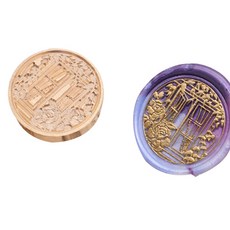 Fancy Flow 感性花與窗戶封蠟印章頭, CH08, 1個