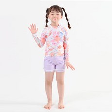 aquatica 女童專用 only one 防曬泳衣上衣 + 泳褲 兩件組 AQA488