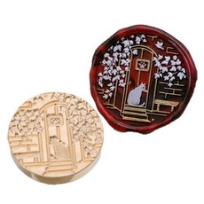 Fancy Flow 感性花與窗戶封蠟印章頭, CH26, 1個