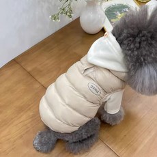 狗狗Puppy Dream帥氣輕量絎縫保暖鋪棉背心 00165, 淺褐色, 1個