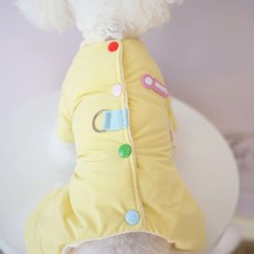 Puppy Dream 狗狗刷毛內裡繽紛四腳衣 00124, 黃色, 1個