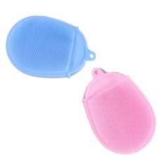 JOYMULTI 兒童Q彈柔軟矽膠沐浴手套, 2個, 隨機出貨