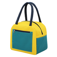 Topia 撞色口袋便利保冷便當袋, 黃色, 1個