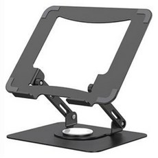 보스위즈 논슬립 패드 360도 회전 접이식 맥북 태블릿 노트북 거치 받침대 BOS-AL360, 블랙, 1개