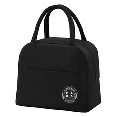 Topia 簡易保冷袋 600D 熊熊標誌便當盒, 黑色, 1個