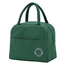 Topia 簡易保冷袋 600D 熊熊牌便當袋, 綠色, 1個