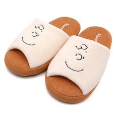 SHOELAMODE Peanuts 微笑室內拖鞋, 1個, 棕色
