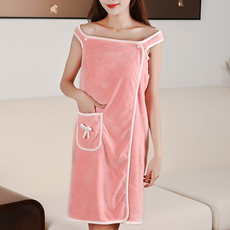 吸水性佳的浴袍, 粉紅色口袋, 1個