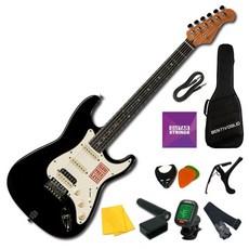 벤티볼리 오엘비스 프레슬리 엘비스 프레슬리 시그니처 입문용 일렉기타 세트, 잉크 블랙, 1세트, 일렉기타(ES200H)