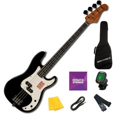 벤티볼리오 입문용 베이스기타 엘비스 프레슬리 시그니처 세트, 잉크 블랙, 1세트, EP1W