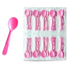 Draw Life 8.5cm 個別包裝 粉紅色 迷你迷你湯匙, 500件, 1入