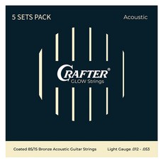 CRAFTER 木吉他鍍膜弦, GLOW-AL5, 5個